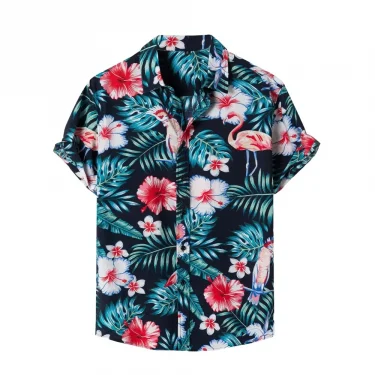 Fashion 3d Printed Summer Hawaiian Shirt Men Women Clothing Loose Beach Short Sleeve Blouse Men's Vocation Lapel Camisa Boy 2