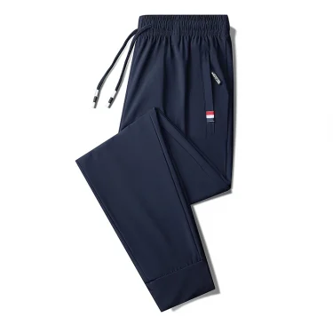 New Ice Silk High Quality Sports Comfortable Pants Sweat-absorbing Quick Drying Breathable Men's Outdoor Running Leisure Pants 4