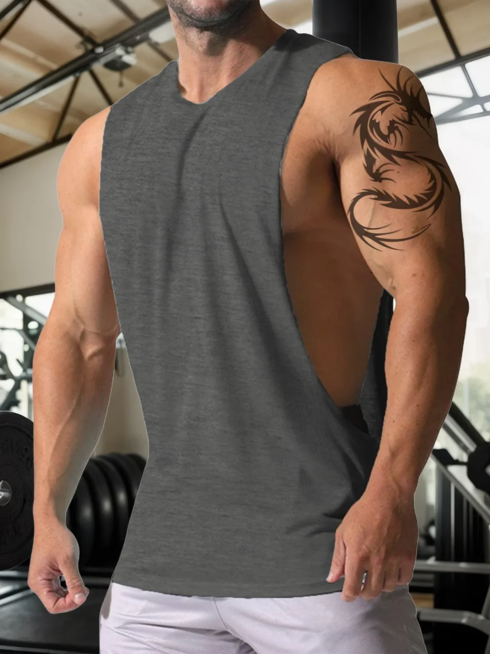 Men's Gym Fitness Vest Summer Men Jogging Bodybuilding Sleeveless Shirt Breathable O-Neck Casual Muscle Vest 6
