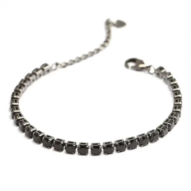Fashion Silver Color Stainless Steel Chain Charms Tennis Bracelet CZ Cubic Zirconia Luxury Jewelry For Men Women Gifts 4