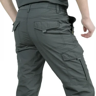 Summer Casual Pants Lightweight Army Military Trousers Male Waterproof Quick Dry Cargo hiking Camping Tactical Pants Breathable 1
