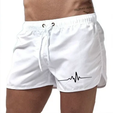 Hot Sales Men's Shorts Beach Trunks Summer Swim Pants Quick Drying Homme Surf Ventilate Drawstring Fashion Casual Daily Swimming 5