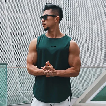 Summer Men's Tank Tops Gym Fitness Training Clothing Quick-drying Loose Bodybuilding Sleeveless Tees Men Fashion Basketball Vest 3