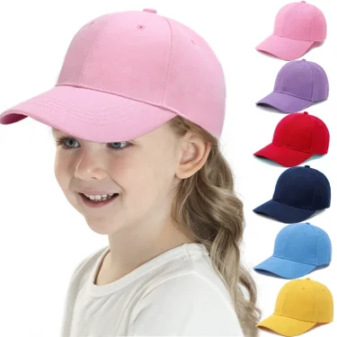 Fashion Candy Color Kids Baseball Cap Sun Protection Boy Girls Hat Adjustable Travel Children Baseball Cap Baby Summer Sun Hat 1