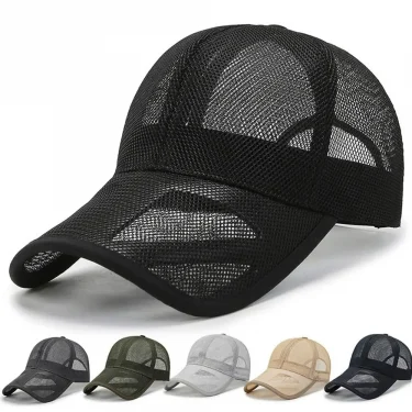 Breathable Sun Protection Caps Fashion Men Women Full Mesh Hats Summer Sunscreen Hats Sun Protection Caps Baseball Cap 1