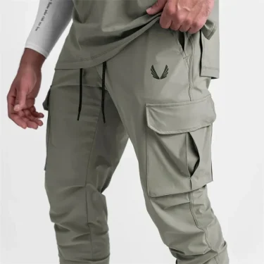New Men's Cargo Pants Summer Thin Loose Quick-Drying Elastic Leggings Running Training Sweatpants Casual Trend Trousers 2