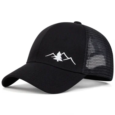 Fashion Mountain Embroidery Baseball Cap Summer Breathable Mesh Caps adjustable Hip Hop Trucker Hats Men Women Outdoor sun Hats 2