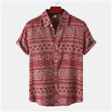 Floral Printed Summer Shirt For Men 3D Print Oversized T-shirts Short Sleeved Male Clothing Holiday Casual Blouse Streetwear 1
