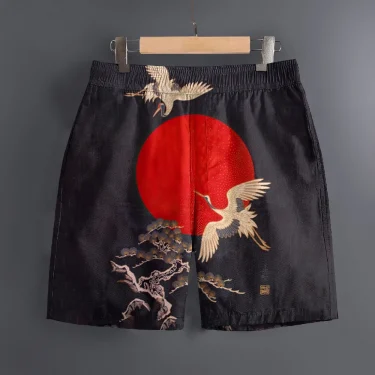 Men's Hawaiian 3D Japanese Pattern Beach Shorts Quick Dry Outdoor Leisure Sports Shorts Fashion Men's Shorts 1