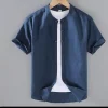 Navy Tunic Shirt Men