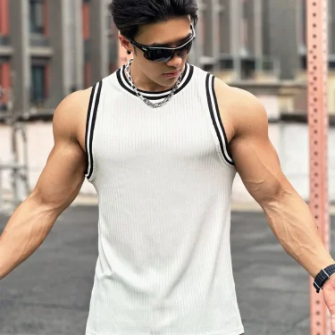 Summer Bodybuilding Tank Tops Men Gym Fitness Sport Sleeveless Shirt Male Casual Skinny Stringer Singlet Vest Workout Clothing 3