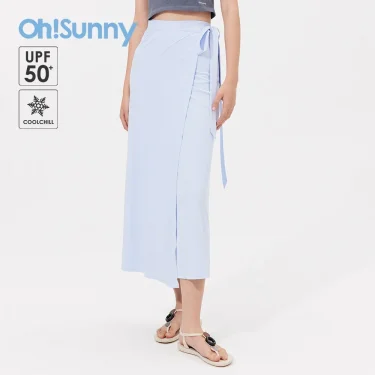 OhSunny Women Swimwear Bikini Cover Up Sun Protection Sarong Pareo One Piece Tie Skirts Anti-UV UPF50+ Breathable Beach Dress 1