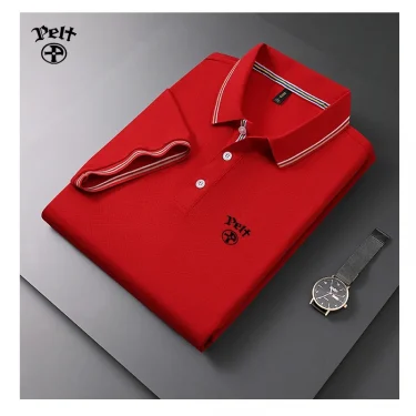 New Men's T-shirt Classic Short sleeved Polo Shirt Summer Top Casual T-shirt Button Lapel Super Large S-4XL Casual Polo Shirt 3