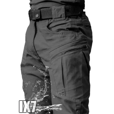 Mens Waterproof Cargo Pants Elastic Multiple Pocket SWAT Combat Trousers Outdoor Joggers Pant Tactical Hiking Hunting Pants Men 1