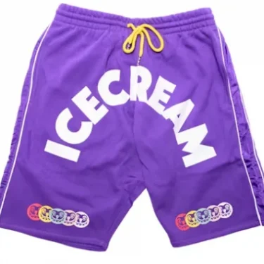 2025 Summer Hot Sale Ice Cream Arch ShortsPurple Quick Drying Quick Dropping Comfortable and Breathable 3D Printed Shorts 1
