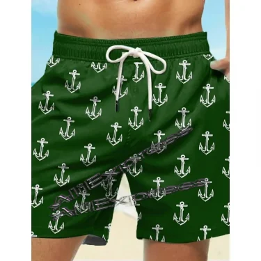 Hawaii Men's Swimwear Shorts 3D Print Beachwear Sexy Swim Trunk Men Surf Board Short Drawstring Trunk Quick Dry Short 2