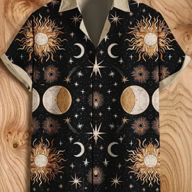 Men's beautiful graphics Shirts Fashion Short Sleeve Button Down Lapel Shirts For Summer Oversized Tops Casual Hawaiian Shirts 5