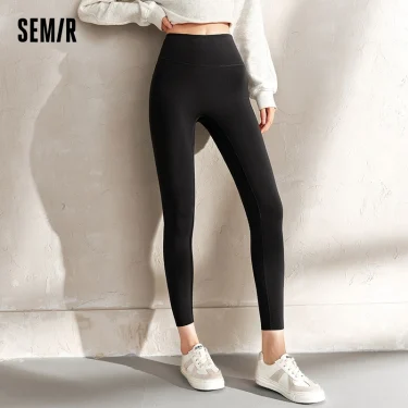 Semir Casual Pants Women Slimming Brushed Small Leg Pants New Autumn 2024 Show Long Legs Small People Nine-Point Shark Pants 3