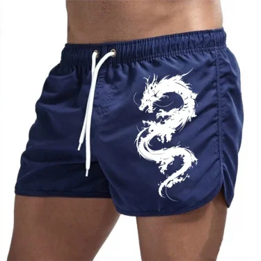 2025 Brand New Mens Board Shorts Chinese Dragon Design Printed Beach Shorts High Quality Male Summer Running Cycling Cool Shorts 3