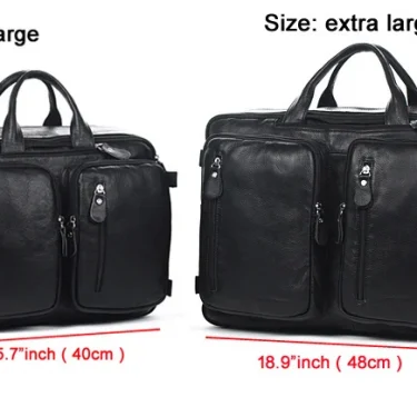 Fashion Multi-Function Full Grain Genuine Leather Travel Bag Men's Leather Luggage Travel Bag Duffle Bag Large Tote Weekend Bag 2