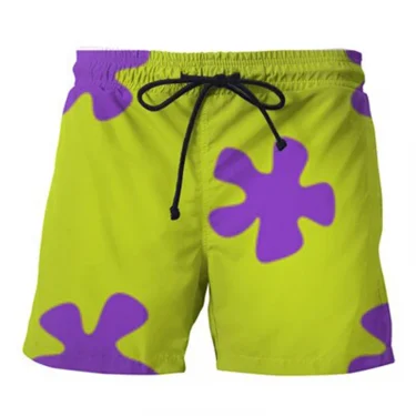 Summer Men's Swimwear Shorts Print Beachwear Sexy Swim Trunk Men Swimsuit Surf Board Short Drawstring Trunk Quick Dry Short 3