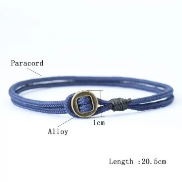 Minimalist Mens String Bracelet Double Layer Easy Hook Viking Braslet 2mm Paracord Braclet Leisure Pulseira Nautical Wrap Joias 3