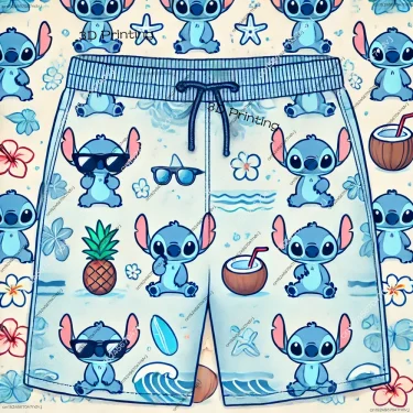 2025 New Arrivals Stitch Summer Leisure Vacation Shorts Men and Women Beach Shorts Kid Cartoon Print Shorts Sports Shorts 5