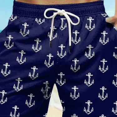 2025 New Men's Board Shorts Swim Shorts Swim Trunks Waist Anchor Quick Dry Short Holiday Beach Hawaiian Casual Micro-elastic 3