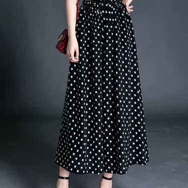 Dot Pants for Women Loose New Design Ankle-length Fashion Thin Summer Clothing High Waist Casual Breathable Fit Simple Pattern 6