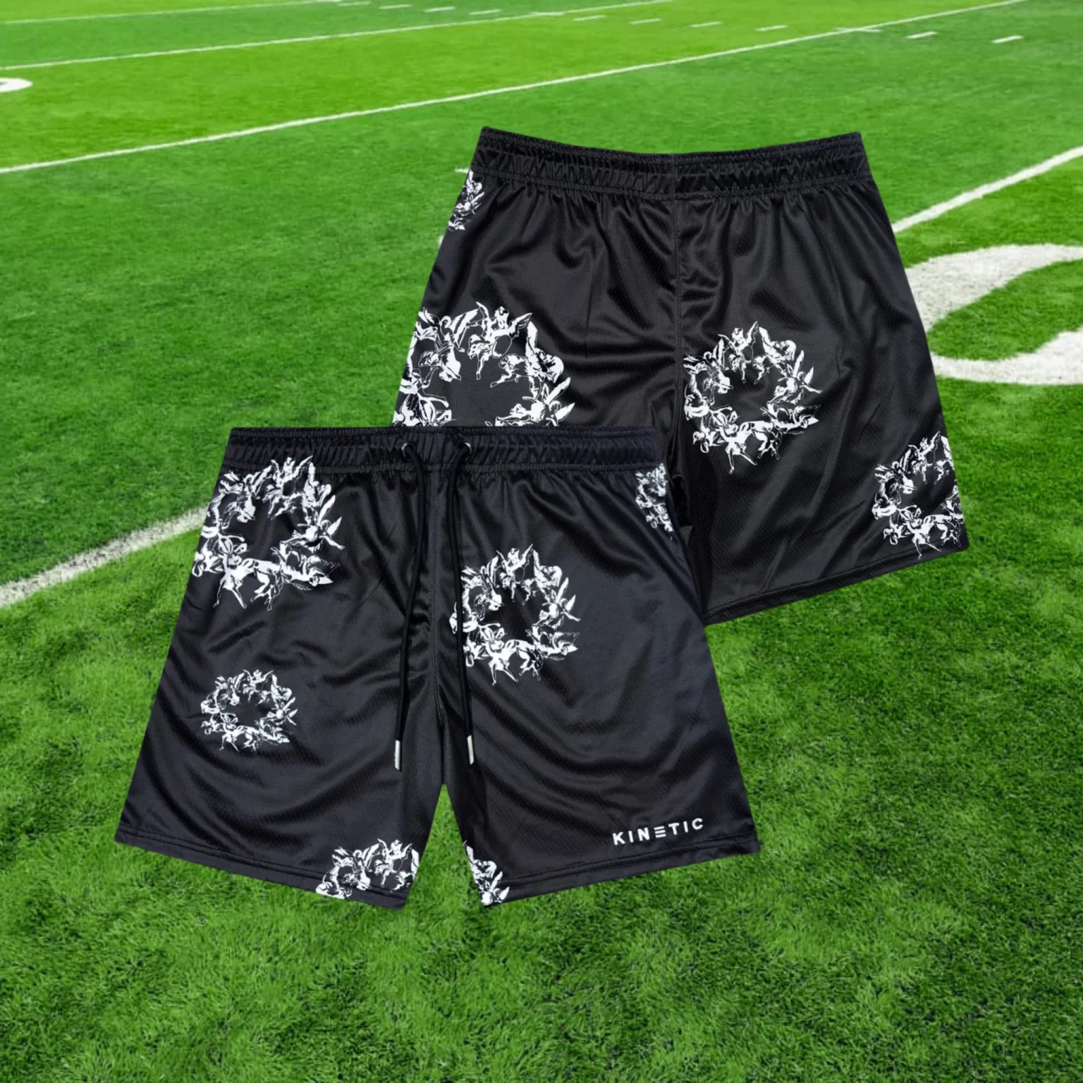 Summer Men's Sports Shorts Comfortable Casual Breathable Loose Angel Rings Shorts Children's Adult Beach Shorts Y2K Streetwear 1