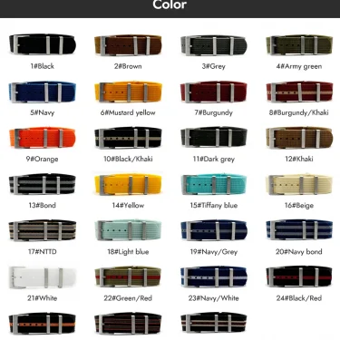 Army Military Watch Band 18mm 20mm 22mm Ribbed Nylon Watch Strap Men Wristband For Swatch Omega For Rolex Seiko Moonswatch 5