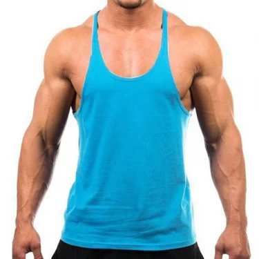 New Fashion Cotton Sleeveless Shirts Tank Top Men Fitness Shirt Mens Singlet Bodybuilding Workout Gym Vest Fitness Men 6