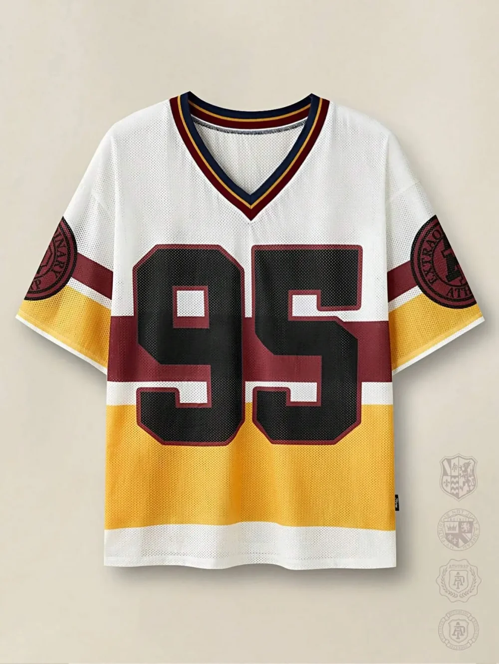 2025 Summer new men's Summer Print 95 V-neck Rugby T-shirt for men and women can be casual fashion outdoor street sports short-s 2