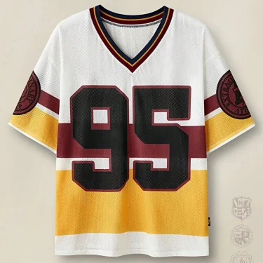 2025 Summer new men's Summer Print 95 V-neck Rugby T-shirt for men and women can be casual fashion outdoor street sports short-s 2
