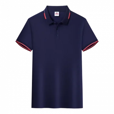 Summer Men's New Polo Shirt Seamless Premium Luxury Cool Fabric Business Leisure Golf Slimming Shirt Collar T-shirt 2