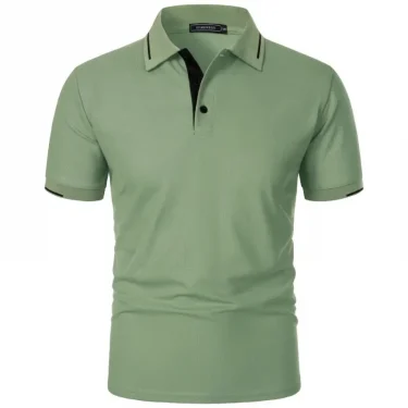 Men's Short Sleeve Polo Shirt Summe Button Classic Fit Casual T-Shirts Oversize Pullover Shirts Man Solid Color Lightweight Tops 4