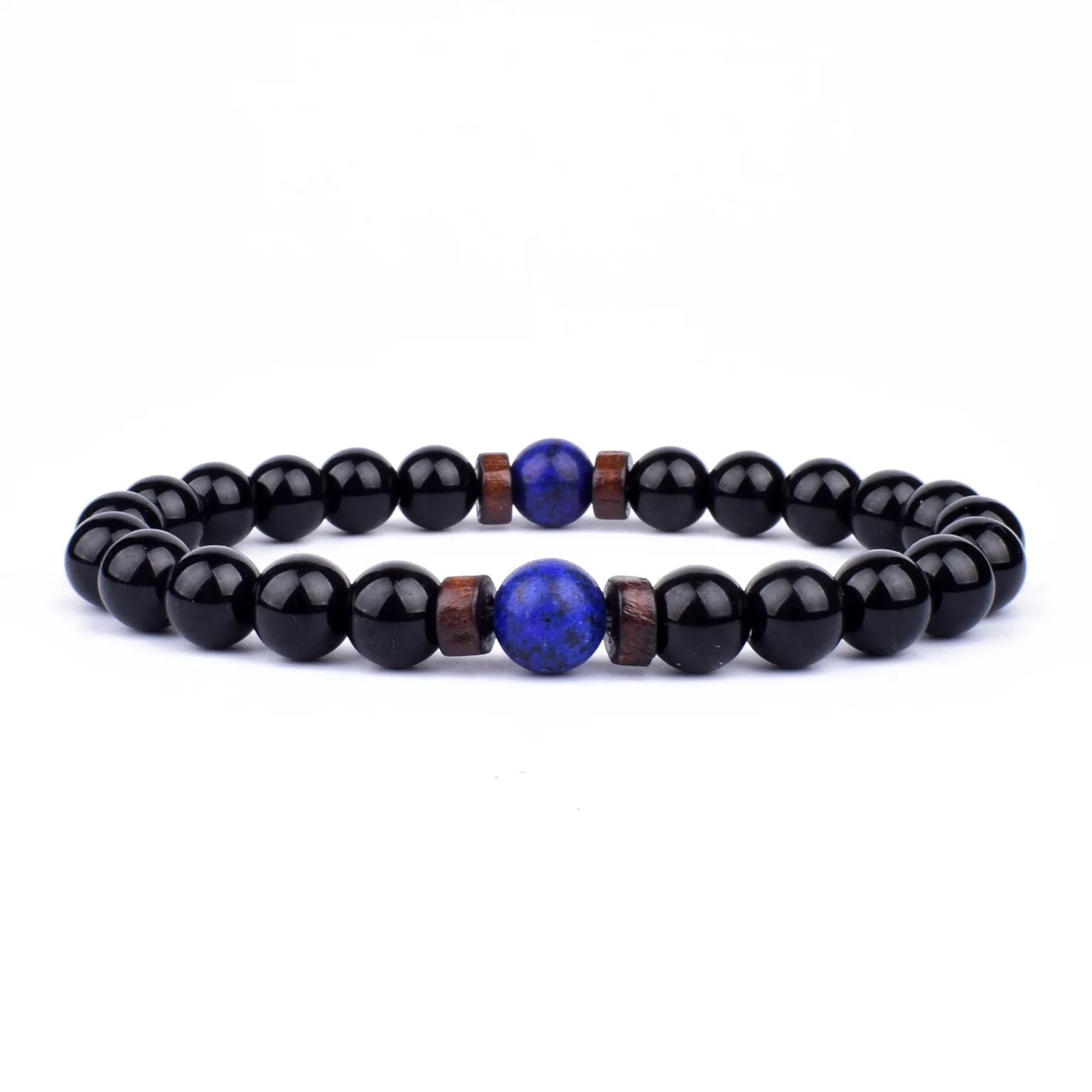 Volcanic Stone Bracelet for Men Lava Wooden 8mm Beads Bracelet Tibetan Buddha Wrist Chain Women Men Jewelry Gift New Bracelets 2