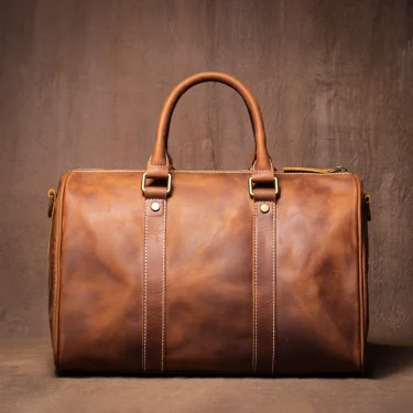 GURO Retro Higher Quality Cowhide Travel Bags Men's Genuine Leather Handbag Women Luxury Weekend Fitness Bag Short Trip Luggage 3
