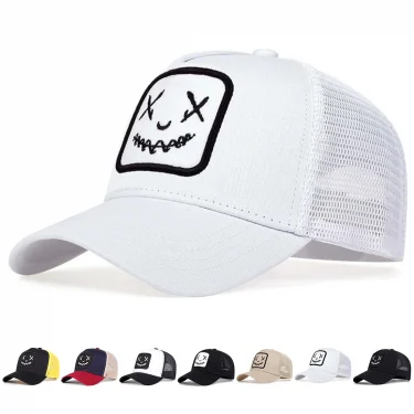 Unisex Personality Embroidery Baseball Net Caps Spring and Summer Outdoor Adjustable Casual Hats Sunscreen Hat Sports Golf Cap 1