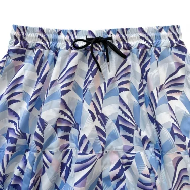 Men's casual loose Haren pants, made of polyester fiber woven fabric, printed pattern with drawstring waistband non stretchablel 5