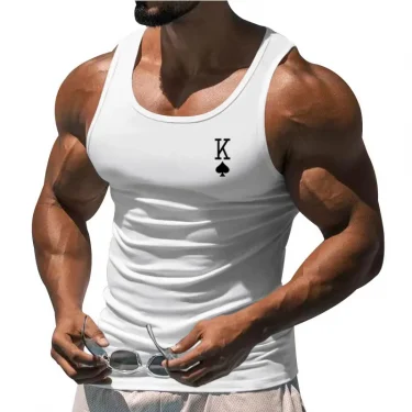 The 2025 New Men's Fitness Vest Is a Must-have For Summer Gyms, Featuring a stylish sleeveless T-shirt with letter prints 6