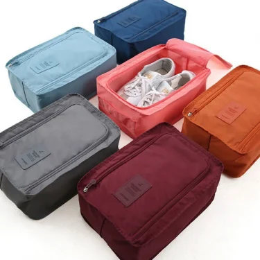 Portable Waterproof Shoes Organizer Storage Bag Pouch Pocket Packing Cubes Handle Nylon Zipper Bag for Travel Accessories 1