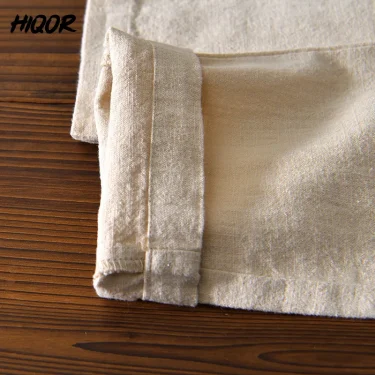 HIQOR 2025 Summer Men Linen Trousers Male Cotton Linen Casual Baggy Pants Breathable Pantalones Hombre Sweatpants Men Clothing 6