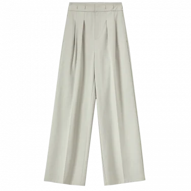 SENTUBILA Straight Pants Woman 2025 Spring Full-length High-waist Solid Folds Office Workwear Trousers with Belt 151K59377 6