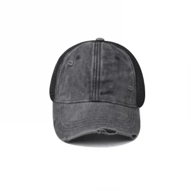 Washed Cotton Mesh Breathable Baseball Cap Made Old Ripped Light Board Caps Men and Women Tide Spring and Summer Vintage Hat 3