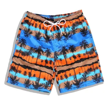 Premium 3D-Printed Men's Hawaiian Shorts - Ultra HD Tropical Leaf & Flower Patterns For Summer Vacation & Beach Parties 4