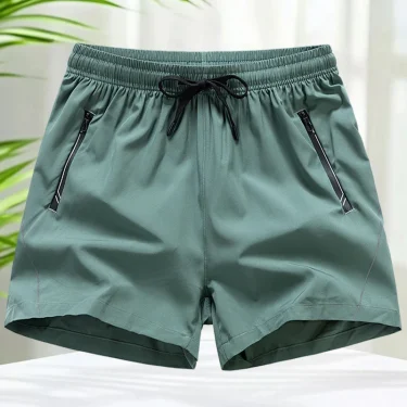 Quick Dry Shorts Men with Zipper Pockets Lightweight Flexible Drawstring Training Shorts 5 Inch Running Shorts Gym Workout Sport 5
