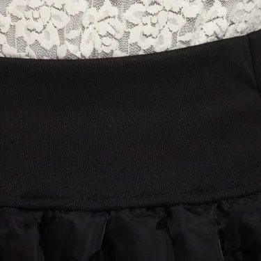 Zuolunouba Summer Slim Preppy Skirt Women Flower Bow Mini Tutu Style Elasticity Lace Skirts Shorts Lady High Waist Student 2