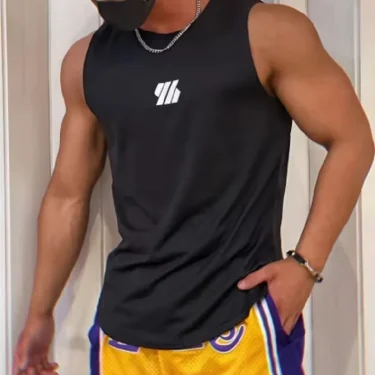 Vest 2025 newest Summer Gym Vest High Quality mesh Shirt Sleeveless T-shirts Tank Tops running Fitness Sports Vest Men Clothing 6