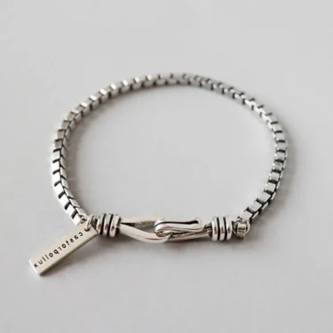 925 Sterling Silver Geometric Bracelet Simple Charm Elegant Women Accessories Birthday Party Gift Exquisite Jewelry Free Shippin 1